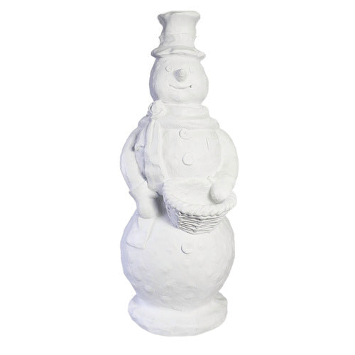 Stone Cold Snowman Outdoor Statue (37-Inch)