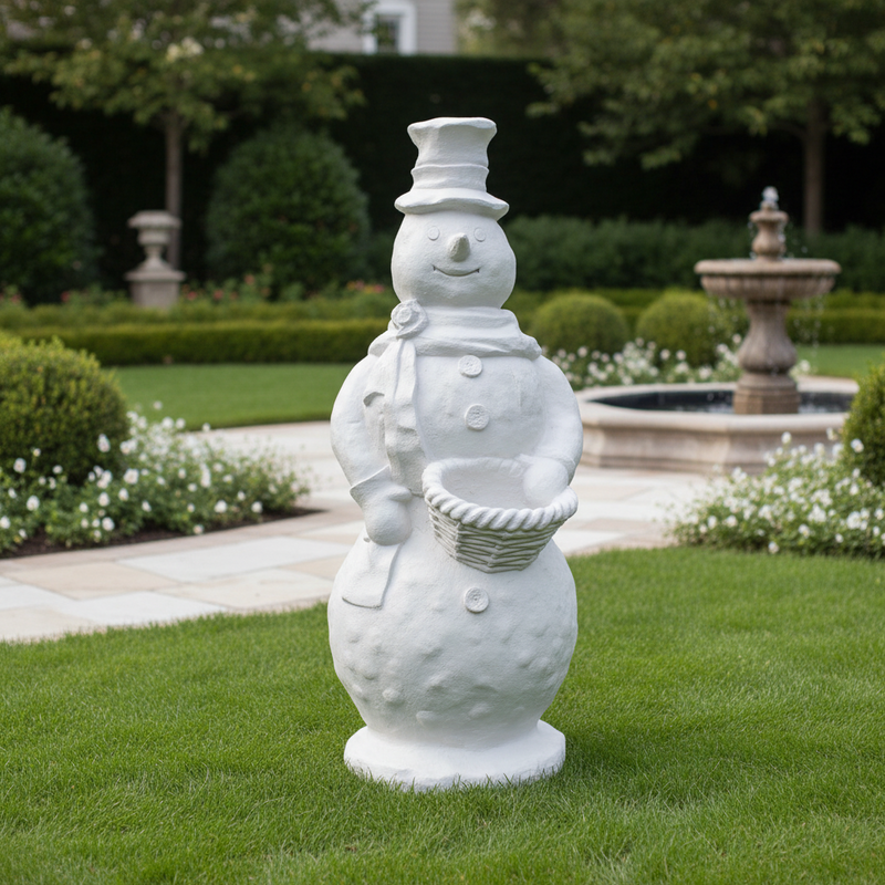 Stone Cold Snowman Statue Bf (37 - Inch) Side Angle