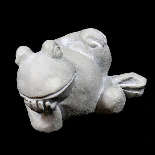Gossip Frog Garden Statue (6.5 - Inch) Side View