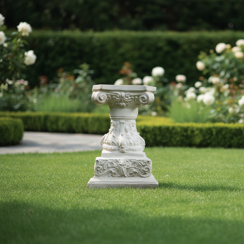 Cherub Outdoor Statue (14 - Inch) Side View