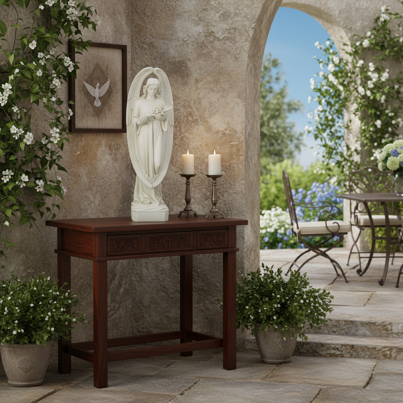 Angel Garden Statue With Large Wings (34-Inch)