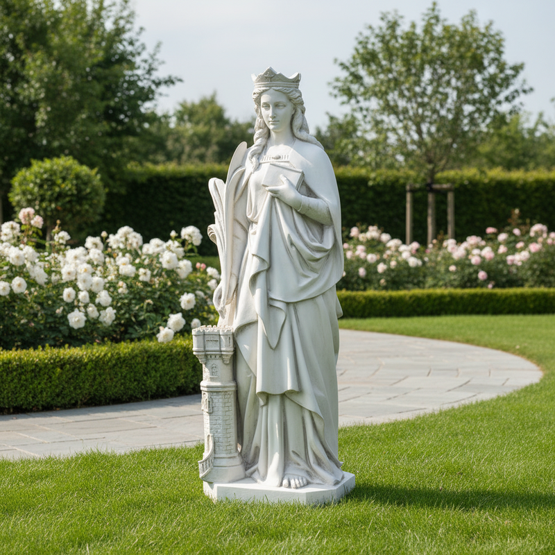 Saint Barbara Religious Statue (43 - Inch) Side View