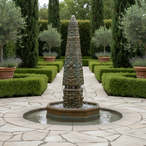 Venetian Garden Fountain (74 - Inch) Side Angle