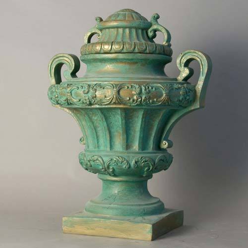 Embellished Urn with Lid 31 Outdoor/Indoor Statue