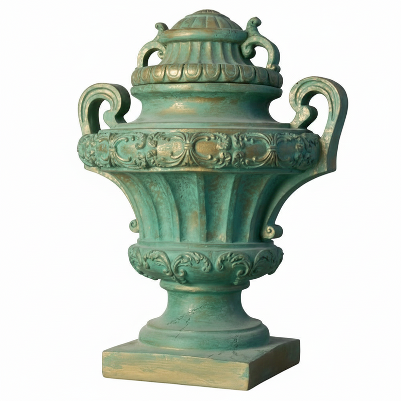 Embellished Urn with Lid 31 Outdoor/Indoor Statue
