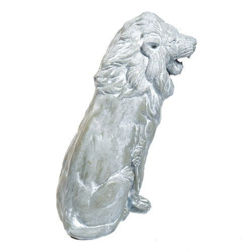 Sitting Lion Garden Statue (23 - Inch) Side Angle View