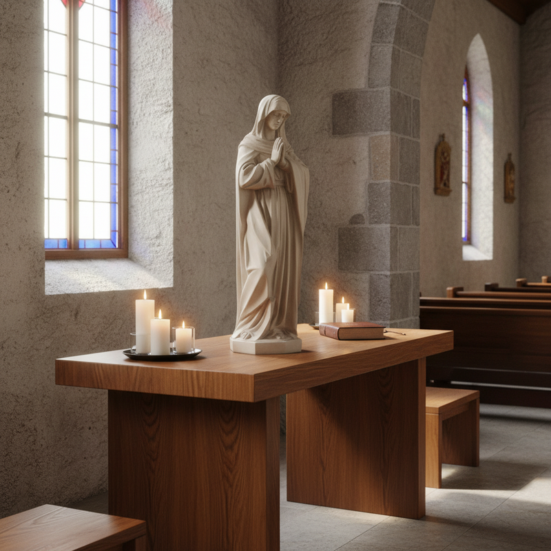 Mary at the Crucifixion Statue (41 - Inch) Side Angle