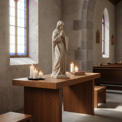 Mary at the Crucifixion Statue (41 - Inch) Side Angle