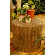 Stump Stool Statue (17 - Inch) Side Angle