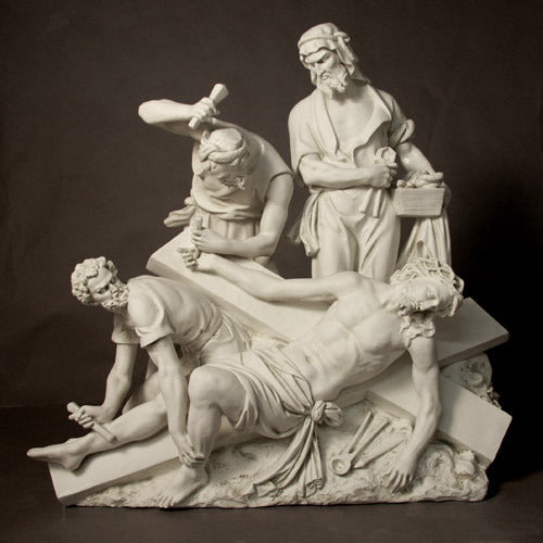 Jesus Is Nailed To Cross Station 11 Outdoor/Indoor Statue