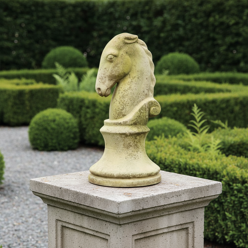Knight Outdoor Statue (18 - Inch) Side Angle