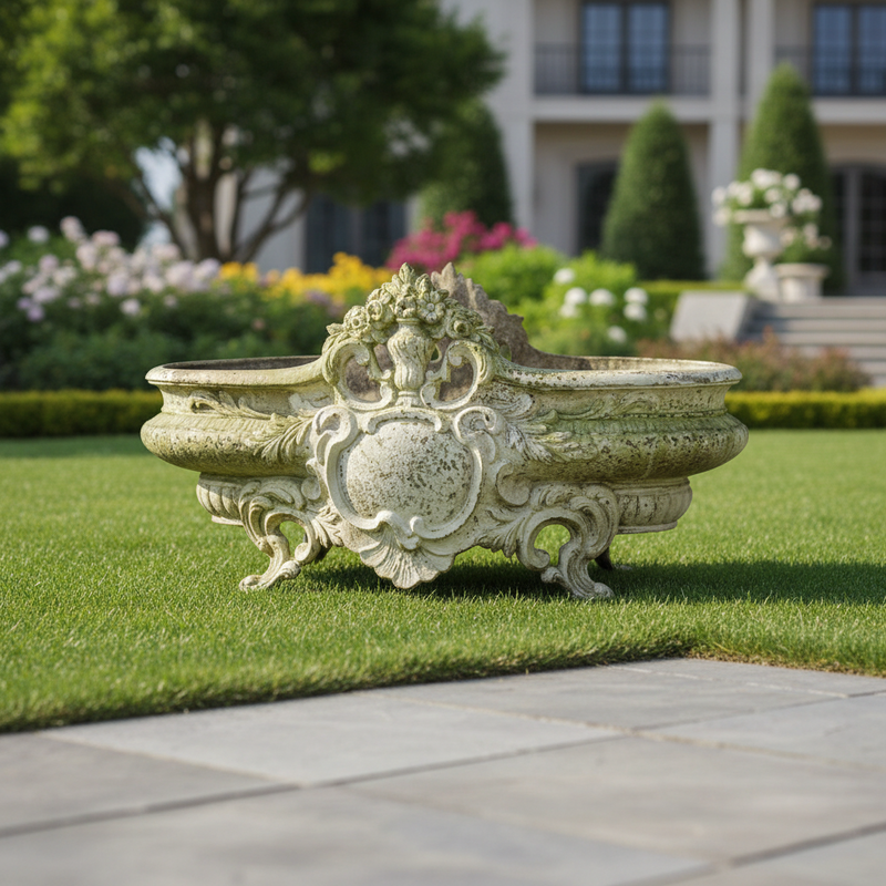 Claiborne Pot Outdoor Statue (16 - Inch) Side Angle