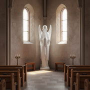 Saint Gabriel the Archangel Statue (63 - Inch) Side Angle