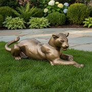 Jungle Cat Garden Statue (72 - Inch) Side Angle