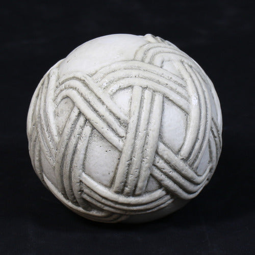 Stone Rope Sphere 4 Outdoor/Indoor Statue