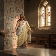 Thorwaldsens Christ Statue (60 - Inch) Side Angle