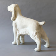 Spaniel dog statue with classical European style, featuring detailed fur texture and elegant, lifelike posture. Different Angle