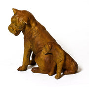 Boxer Dog and Pup Garden Statue (13.5 - Inch) Side View
