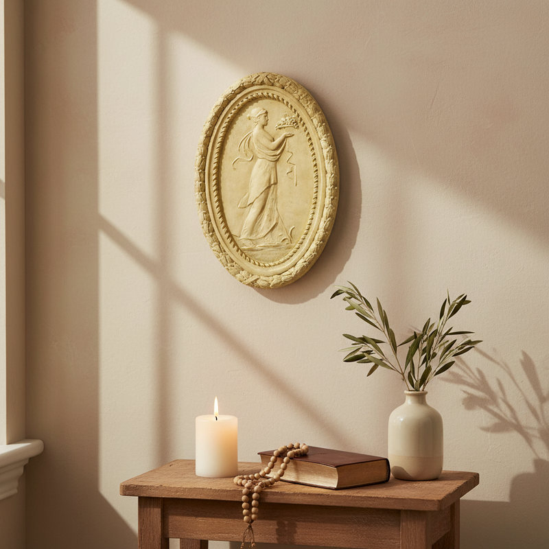Plaque Of Flora (23.0 - Inch) Side View