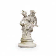 Winged Cherubs Playing Outdoor Statue (16 - Inch)