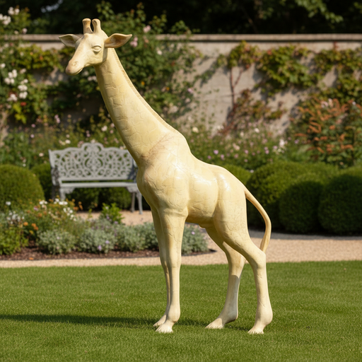 Giraffe Lg Statue (96 - Inch) Side Angle