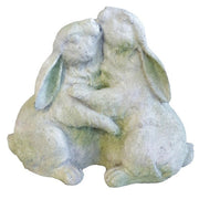 Hugging Bunnies Garden Statue (10.82 - Inch) Different Angle