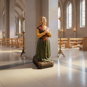 Saint Bernadette Religious Statue (43 - Inch) Side Angle