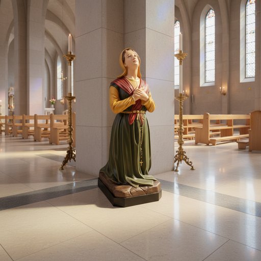 Saint Bernadette Religious Statue (43 - Inch) Side Angle