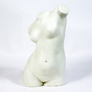 Classical Greek-inspired female torso sculpture with smooth, minimalist lines and an elegant, timeless silhouette. Side Angle