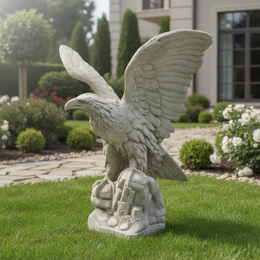 Eagle Garden Statue (40 - Inch) Side Angle