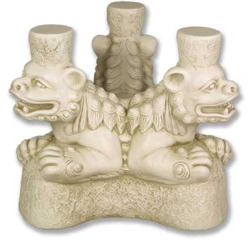 Three Foo Dog Table Base Outdoor/Indoor Statue