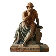 Socrates Seated Bust Display Decor (14 - Inch)