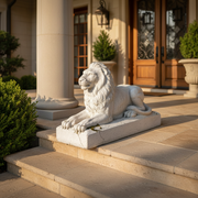 Lion Garden Statue (32 - Inch) Side Angle