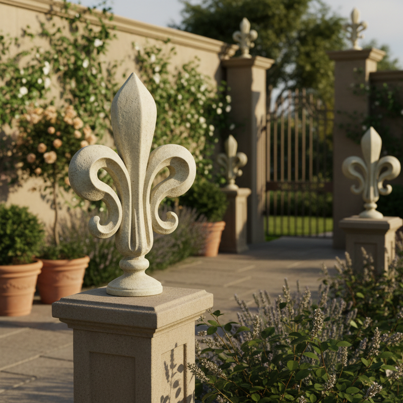 Fleur Delacour Outdoor Statue (34 - Inch) Side Angle