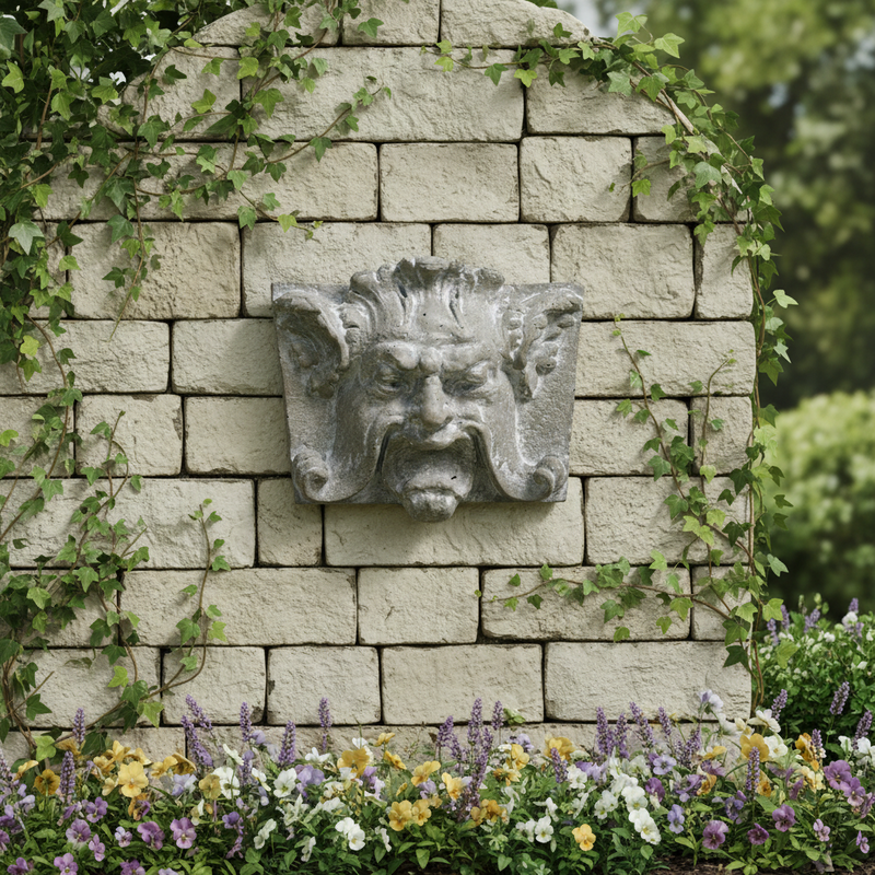 Greenman Frank Outdoor Statue (11 - Inch) Side Angle