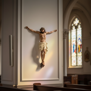 Jesus Head Down Statue (33 - Inch) Side Angle