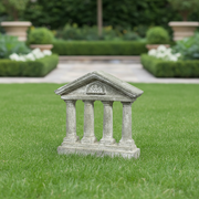 Roman Four Column Outdoor Statue (10 - Inch) Side Angle