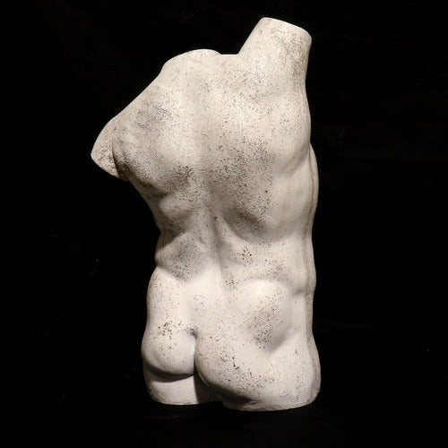 Male Twisted Torso Statue (25 - Inch) Side View