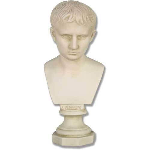 Young Augustus Bust-11.5 Outdoor/Indoor Statue
