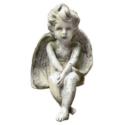 Bashful Cherub Outdoor Statue (15 - Inch)