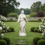 Sacred Heart To The World Statue (62 - Inch) Side Angle