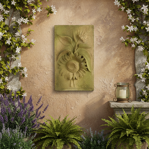 Sunflower Garden Plaque (11.0 - Inch) Side Angle