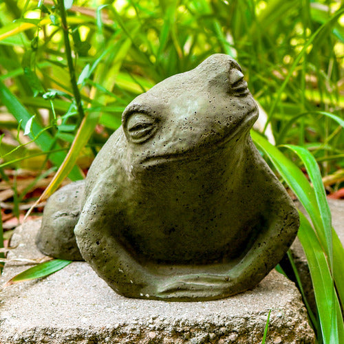 Toad Garden Statue (6 - Inch) Side View