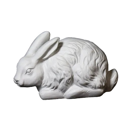 Baroque-style ornate rabbit sculpture with detailed fur and classical European design, evoking old world charm and elegance.
