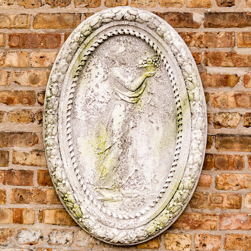 Plaque Of Flora 34 Outdoor/Indoor Statue