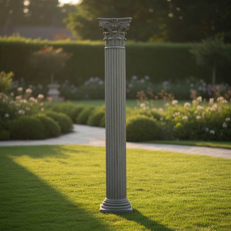 Corinthian 1/2 Column Outdoor Statue (117-Inch)