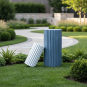 Fluted Shaft Outdoor Statue (15.5 - Inch) Side Angle