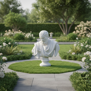 Michelangelo Bust Display Decor (32 - Inch) Side Angle
