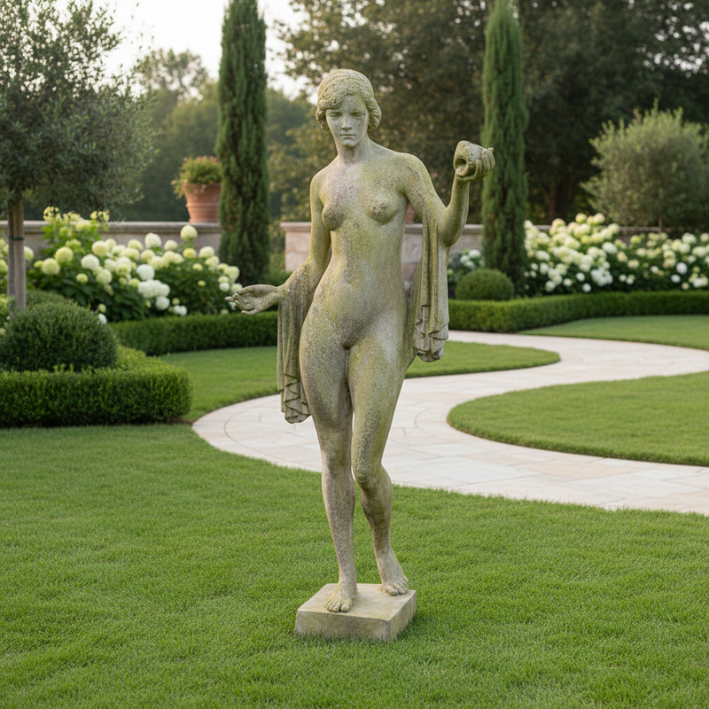 Woman With Shell Statue (63 - Inch) Side Angle