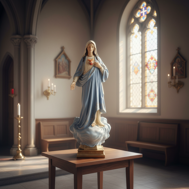 Immaculate Heart of Mary Statue (39 - Inch) Side Angle
